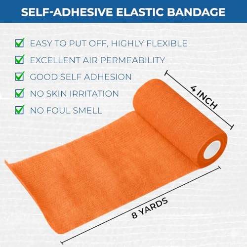 Self Adhesive Bandage Wrap (4 Inch Multicolor - 09 Pack)