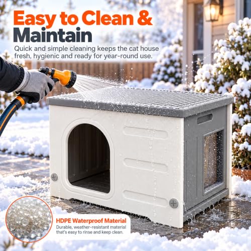 HDPE Cat House with Liner (Modern)