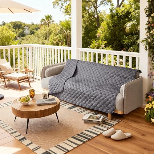 Waterproof Dog Blankets for Large Dogs (82x102 Inch (Pack of 1) / Dark Grey)