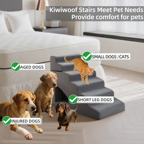 6 Step Pet Stairs Ramp for High Beds Sofas 18