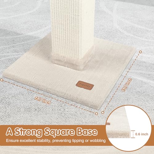Cat Scratching Post 33 inch for Indoor Cats (Beige)