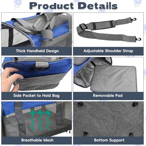 Bunny Carrier for Travel Camping Outdoor (Blue & Gray)