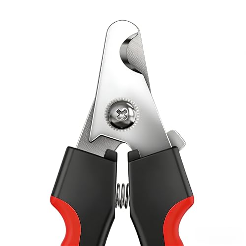 Pet Nail Clippers with Safety Guard (Red)