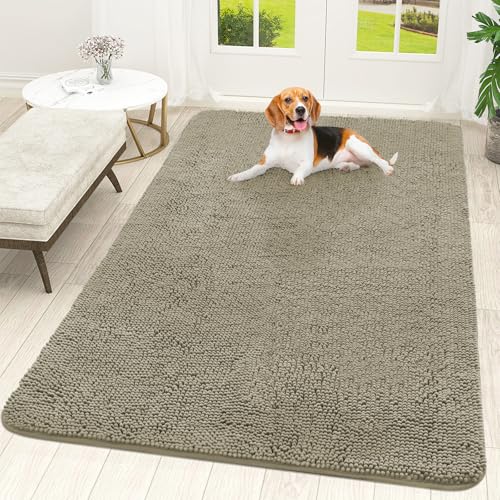 Dog Door Mat for Muddy Paws 70x46 (Warm Taupe / 70" X 46")
