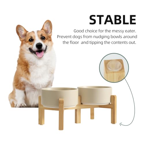 Dog Bowls Elevated (Matte Khaki)
