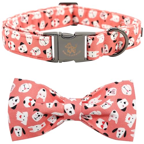Dog Collar With Bow Tie (Cute Dog / X-Large (Pack of 1))