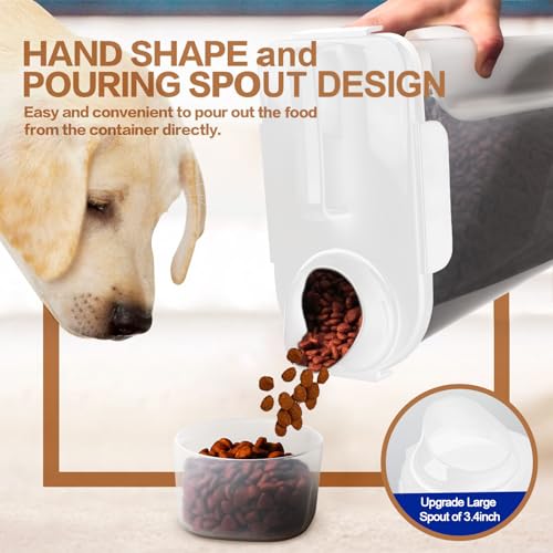 Dog Food Storage Container (White 6Qt + 3Qt)
