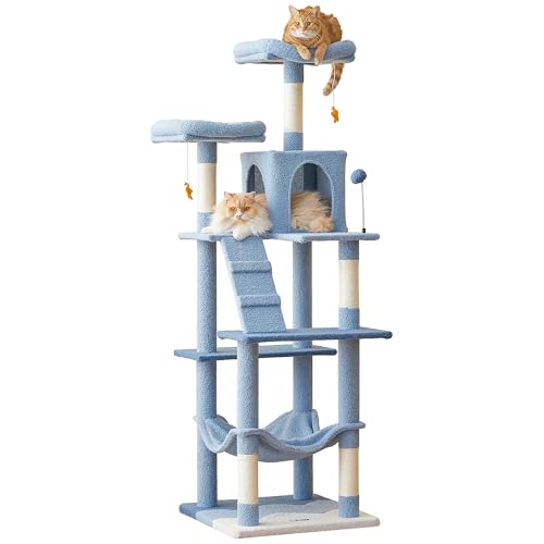 Ocean Themed Cat Tree (70.1 in / Blue)