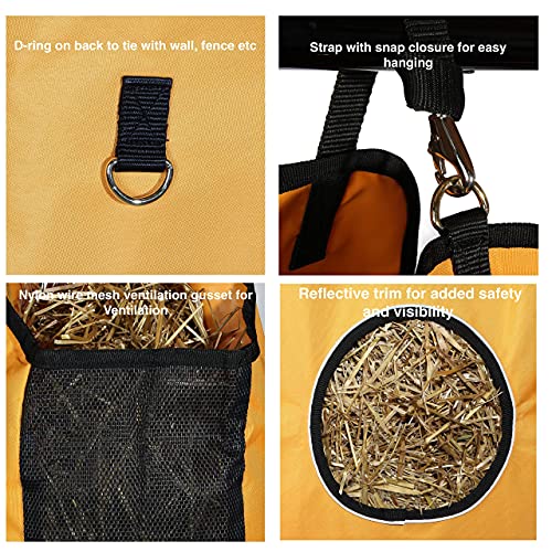 1200 D Hay Feeder Tote bag for Horses (Black)