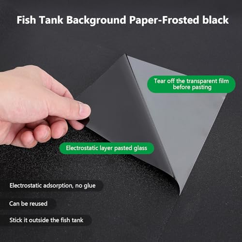 Aquarium Background Paper Decor Fish Tank Backdrop Wallpaper Electrostatic Adhesive (23.6“H×78.7”L)
