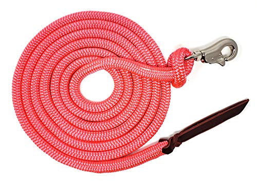 14FT Lead Rope with NP Snap (Pink / 14 ft. Nickel Trigger Snap)