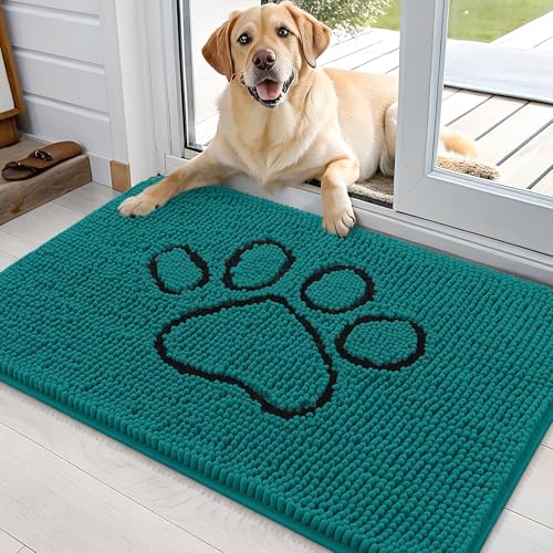 Dog Door Mat for Muddy Paws 36x24 (Lake Blue / 36" X 24")
