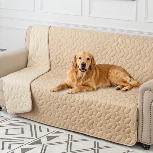 Pet Bed Cover Dog Bed Blanket for Sofa and Furniture Waterproof New Pattern Design (68x82 Inch (Pack of 1) / Beige)