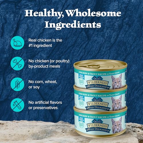 Wilderness Chicken & Trout Wet Cat Food (3 Ounce (Pack of 24))