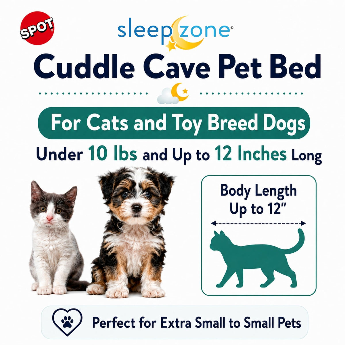 Sleep Zone Cuddle Cave Pet Bed (Brown)