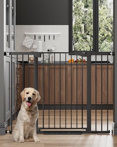 36 in Extra Tall Baby Gate for Stairs (Black / 29.7-51.5"W x 36"H)