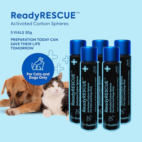 Activated Charcoal for Dogs and Cats Clinically Studied 5Pack (5 Vials (91-150 lbs))