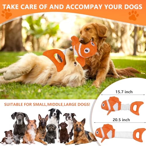 Squeaky Clownfish Dog Toy (Orange)