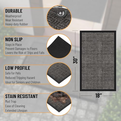 Scraper Doormat (Charcoal / 1'6" x 2'6" (Mat))
