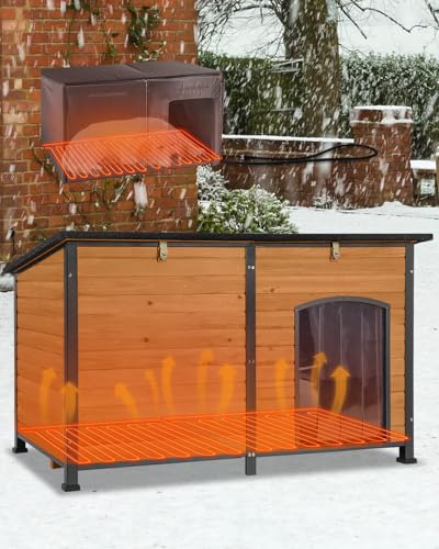 Heated Dog House Outdoor for Extra Large Breed Dogs