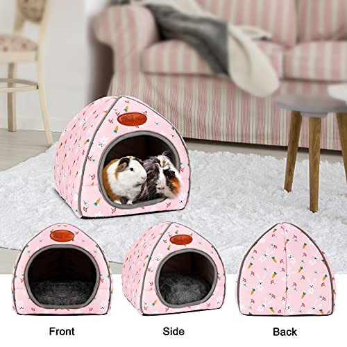Guinea Pig Bed Large Hide (Carrot Pattern)