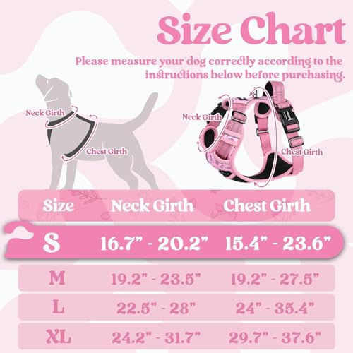 Dog Harness Small Sized (Floral Pink / Small)