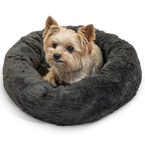 The Original Calming Donut Dog Bed for Extra (Mink Lux / X-Small)