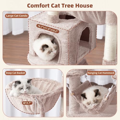 Cat Tree 63'' Cat Tower for Large Cats (63 inch / Muchroom)