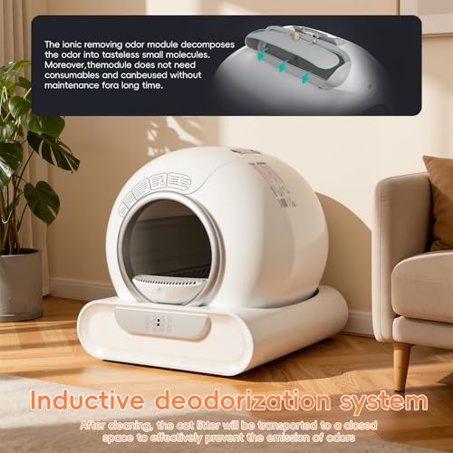 Self Cleaning Cat Litter Box (White / US Plug)