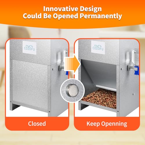 Automatic Gravity Fed Dog Feeder Bowls Pet Food Dispenser 25lbs (Deep Orange(Kettle))