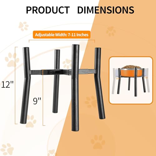 Lifted Dog Bowl Stand (Large-HIGH-12IN)