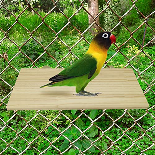 3Pcs Pet Parrot Bird Cage Perches Square Wooden Stand Platform Budgie Toys Bird Tree Perches for Parakeets (3Pcs)