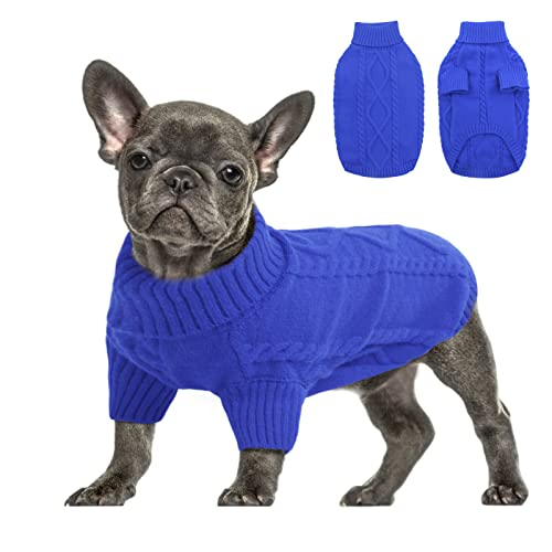 Small Dog Pullover Sweater for Medium Dogs Boy (Medium / Royal Blue)