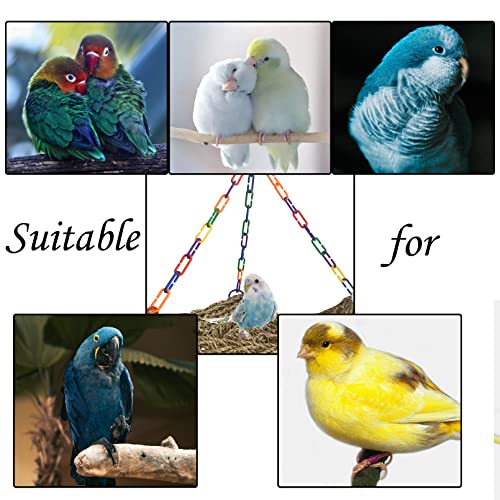 Bird Seagrass Mat Conure Hammock (【Hammock：7.87x7.87x11.63 IN】)