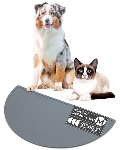Silicone Dog Food Mat (Charcoal / 21"L x 21"W)