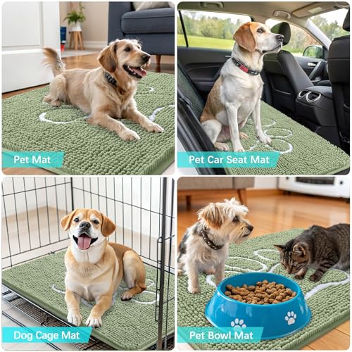 Dog Door Mat for Muddy Paws 59x24 (Sage Green / 59" X 24")
