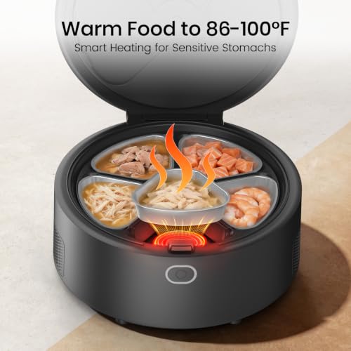Automatic Wet Food Cat Feeder with Cooling (Black)
