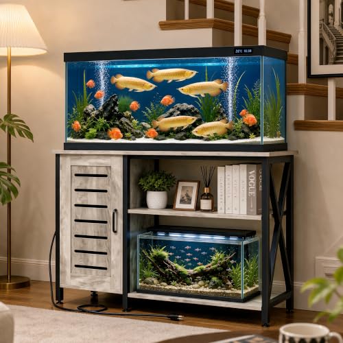55 75 Gallon Fish Tank Stand (Grey / 55-75 Gallon)