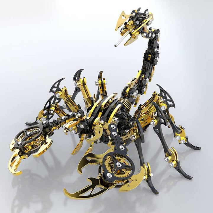 Scorpion 3D Metal Puzzles Kits for Adults Teens (Golden+black)