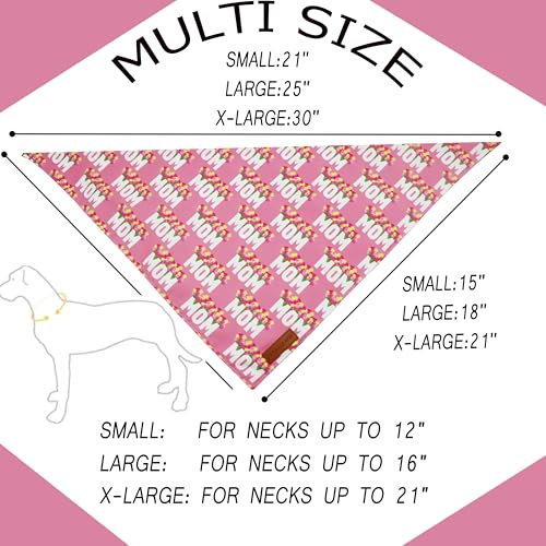 Mothers Day Dog Bandanas 2 Pack (Mothers Day / Small)