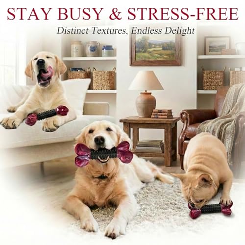 Tough Dog Toys for Aggressive Chewers (1 PC-Bacon-Black)