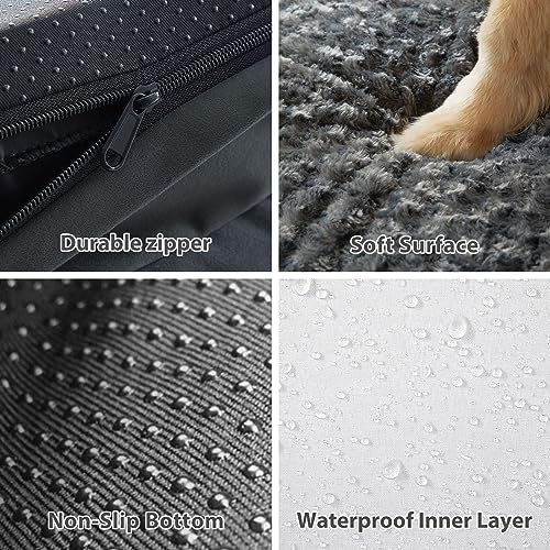 Orthopedic Washable Dog Bed (Dark Grey / 71.0"l x 46.0"w x 7.5"th)