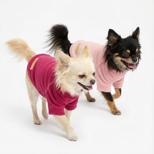 3 Pack Classic Fleece Dog Sweater (Medium / Pink-Rose-Baby Pink)