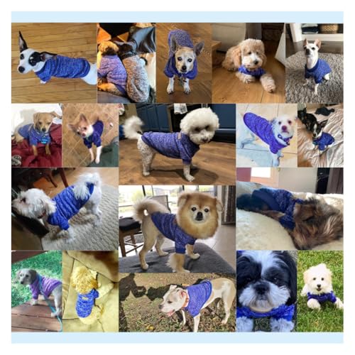 Dog Sweaters for Small Dogs (Dark blue / Medium)