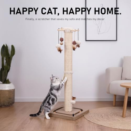 Cat Scratching Post for Indoor Adult Cats and Kittens (33inhces)