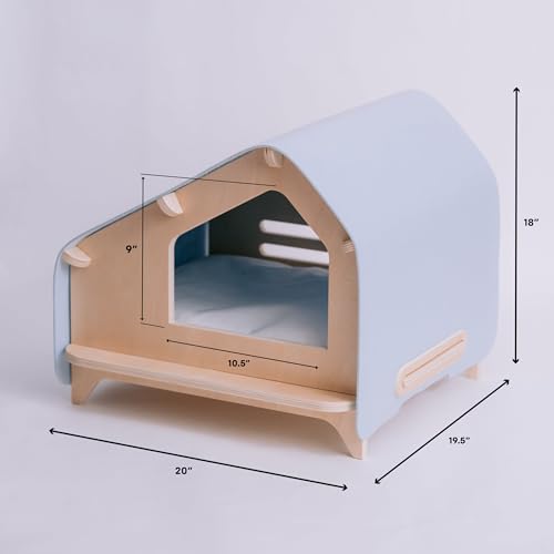 Luxe Cabin Premium Pet Bed for Cats & Small Dogs (Delicate Blue / XL)