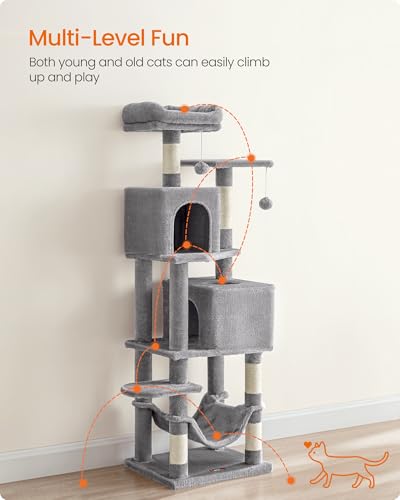 Cat Tree 59.5 (59.5 Inches / Light Gray)