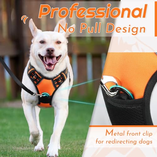 Dog Harness for Medium Sized Dogs (Medium / Orange)