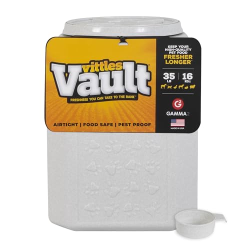 Vittles Vault Airtight Pet Food Storage Container + Scoop (35 Pounds)