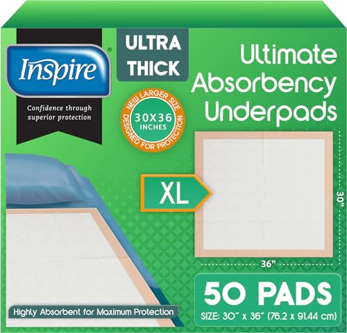 Extra Large Super Absorbent Disposable Bed Pads for Incontinence Ultra Thick and Absorbent Bed Pads Disposable Adult (30" x 36")